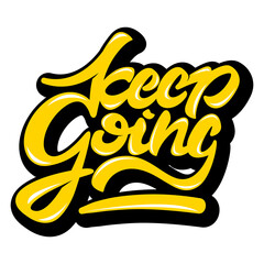 Canvas Print - Png keep going handwritten sticker