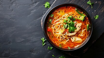 Hot and spicy soup.