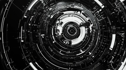 Poster - A futuristic futuristic hud UI power podium stage, rendered in 3D