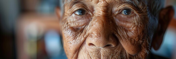 Aufkleber - Elderly men from various ethnic groups are captured in portraits that exude wisdom and calmness, reflecting their life experiences and tranquility. Generative AI