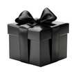© Papugrat - black gift box isolated on transparent background cutout