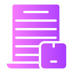 Wall Mural - document gradient icon