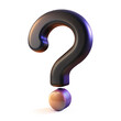 © Risky - 3D Question Mark on Black Background