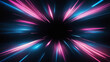 © Kaila - Abstract speed movement light effect with blue and pink lights on dark background