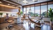 © Man888 - Modern dental office with sleek equipment, leather chairs, and serene ambiance, showcasing a state-of-the-art facility for efficient and comfortable patient care experiences.