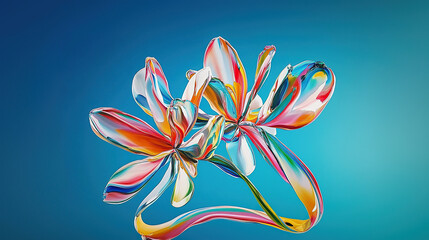 Wall Mural - Abstract flower background