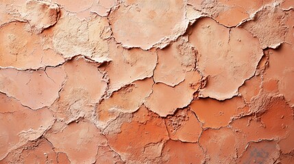 A visually rich close-up of a warm-toned cracked clay surface. patterns and earthy colors for backgrounds