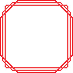 Wall Mural - Red border stock vector eps 10. Chinese border design vector