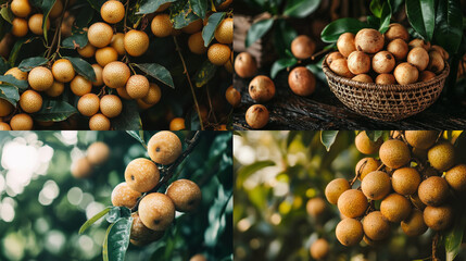 Wall Mural - oranges on the tree