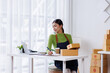 © David - Small business entrepreneur SME freelance asian woman working at home, check online, marketing, packaging, delivery, sell to customers, sme e-commerce concept.