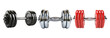 © rorozoa - Dumbbells set isolated on transparent background