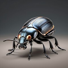 3D Cartoon Abraeus Beetle with Detailed Features