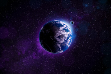 Wall Mural - Planet Earth in space. Image elements furnished by NASA