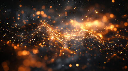 Glowing Network Abstract Background