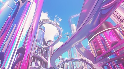 Poster - buildings designed full of artistic sense : Generative AI