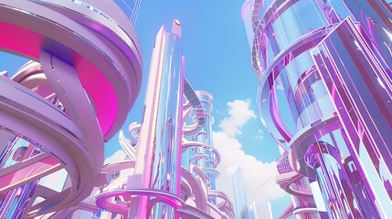 Poster - buildings designed full of artistic sense : Generative AI