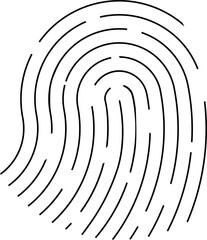 Poster - fingerprint icon Signature concept for password encryption. to protect information