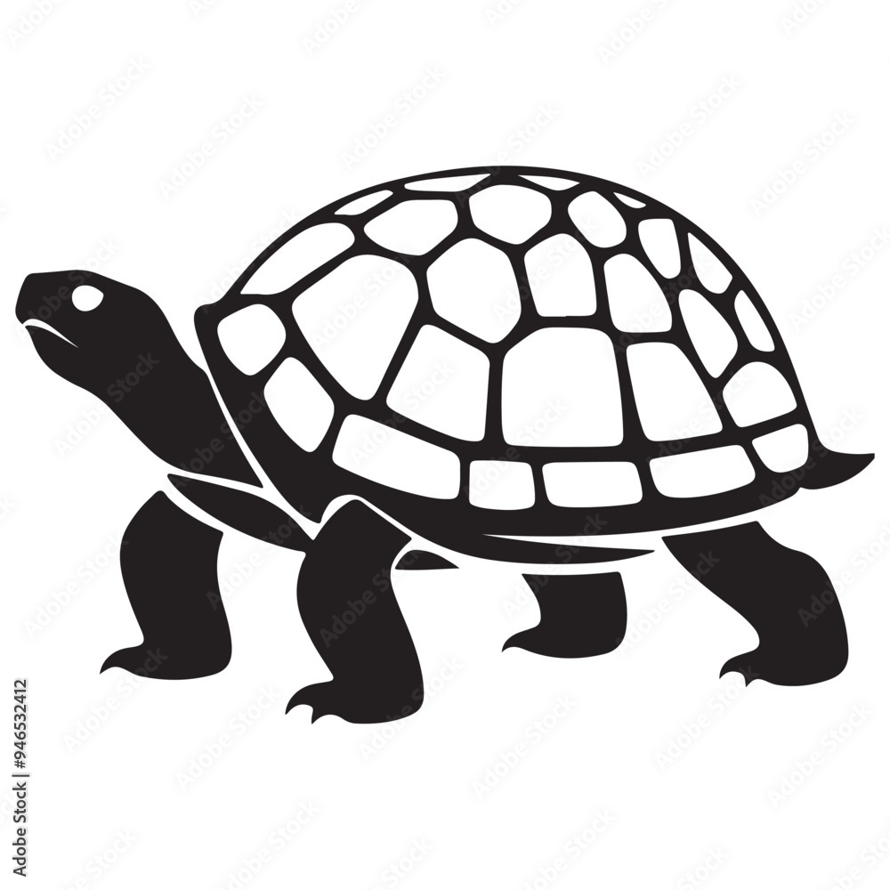 Turtle Vector Silhouette, Aldabra Giant Tortoise silhouettes and icons ...
