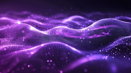 Wall Mural - Abstract Purple Wave Background