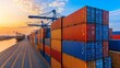 © Anurak - Cargo Containers at Sunset.