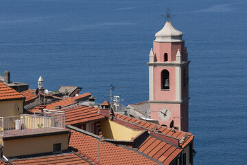 Canvas Print - La chiesa di San Giorgio a Tellaro in provincia di La Spezia, Liguria, Italia.