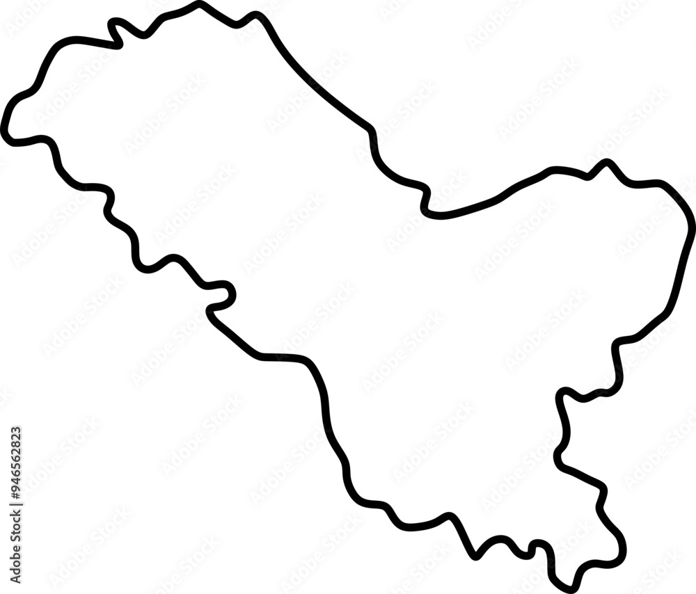 ladakh Map Outline Stock Vector | Adobe Stock