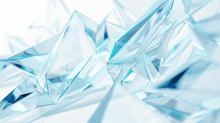 A blue and white abstract image with a lot of triangles