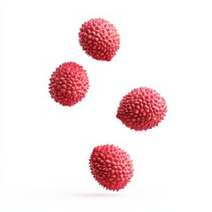 Wall Mural - Red Lychees Floating in Air.