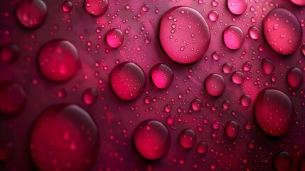 Wall Mural - A close up of a red background with many small red droplets