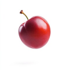 Wall Mural - Red Plum Isolated on White Background.