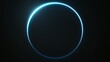 © kinara art design - A glowing circular shape with a blue light effect against a dark background.