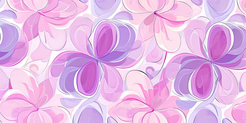 a patterned wallpaper with a abstract floral design in shades of purple and pink, giving a modern tw