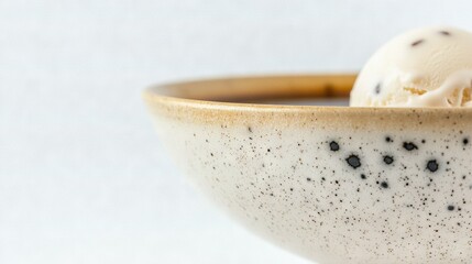 Wall Mural -   A bowl of ice cream with a sprinkle-topped scoop