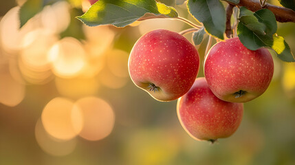 Wall Mural - apples on a branch,