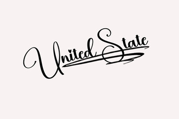 United State Name signature with beautiful and stylish font