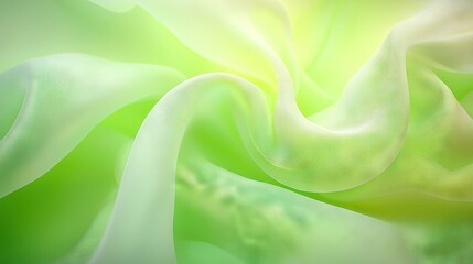 Wall Mural -    a green and white background with a green and white swirl centered