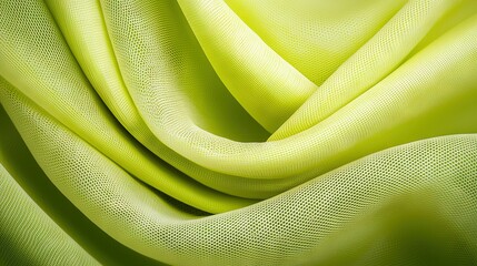 Poster -   A detailed look at yellow fabric with a substantial mesh pattern on its underside