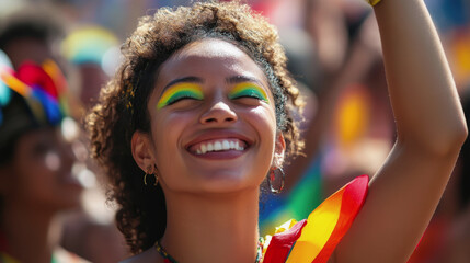 World Youth Day. cheerful young people. People are having fun at the festival