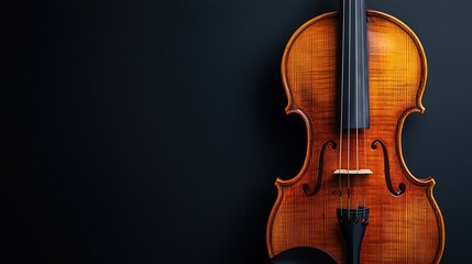 violin on black background