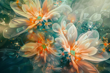 Poster - background with flowers