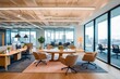 © Michael - Bright and Airy Office Interior with Trendy Design and Spacious Mock-Up Section
