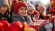 © Лариса Лазебная - A lively toy drive, where people come together to bring joy to children, filled with love, care, and generosity. Philanthropy, Love, Care, Community Action
