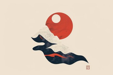 Aufkleber - A vector artist creates a minimalist design for a sun logo