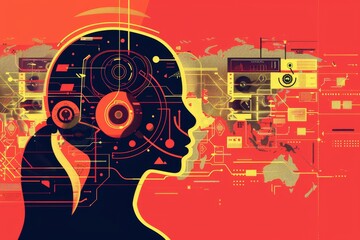 Fototapete - Cognition enhances customer service interactions