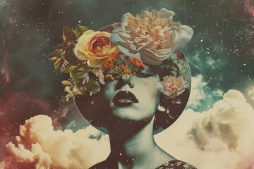 Aufkleber - Combine vintage and modern imagery to create a unique aesthetic