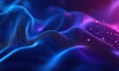 © SKIMP Art - Abstract background of blue and purple gradient with a complex geometric pattern, light white lines on a dark background, a mesh wireframe, tiny glowing particles, global illumination Generative AI
