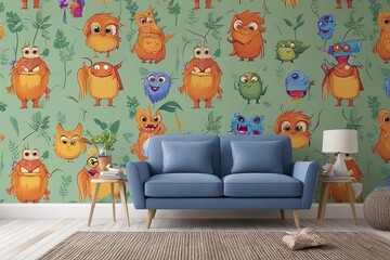 Poster - Whimsical Creature Character Wallpaper Designs for Fun and Playfulness