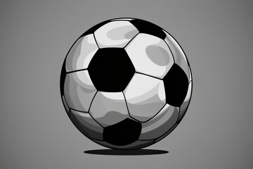 Abstract Soccer Artwork in Black and White Design