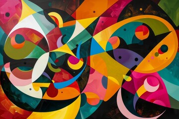 Aufkleber - An abstract interpretation of disco music through dynamic shapes and shades