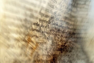 Fototapete - An abstract representation of the written word in motion